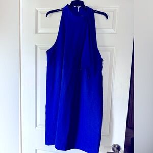 Vince Camuto halter style dress; Cobalt blue sleeveless; sz 16W